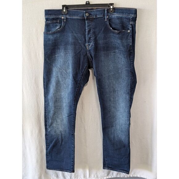 G Star Raw 3301 Slim Fit Bootcut Blue Denim Jeans Men's Size 40x34